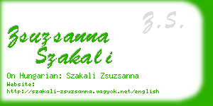 zsuzsanna szakali business card